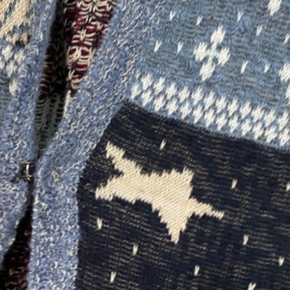 FREE PEOPLE 🇺🇸 Americana Star Pattern Hooded Cardigan Sweater - Picture 11 of 13